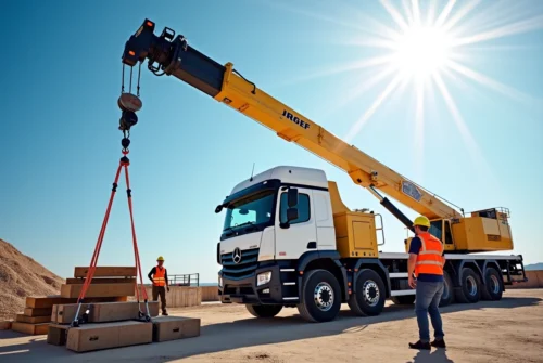 Quels types de camions-grues sont utilisés pour les chantiers en PACA ?