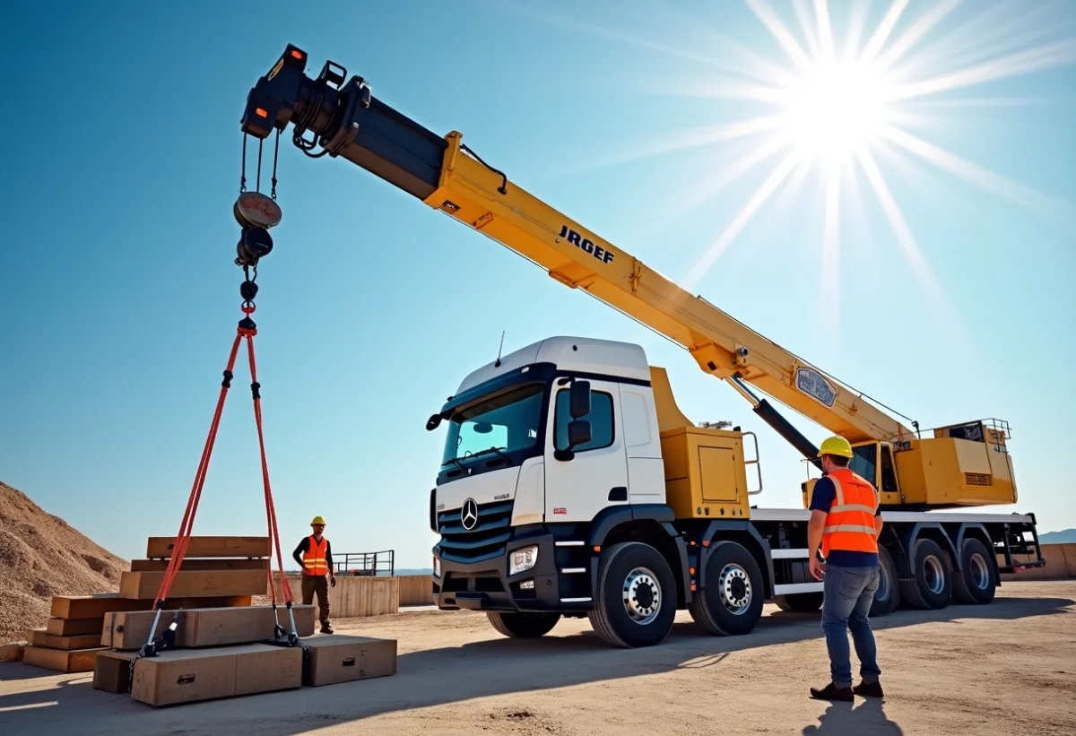 Quels types de camions-grues sont utilisés pour les chantiers en PACA ?